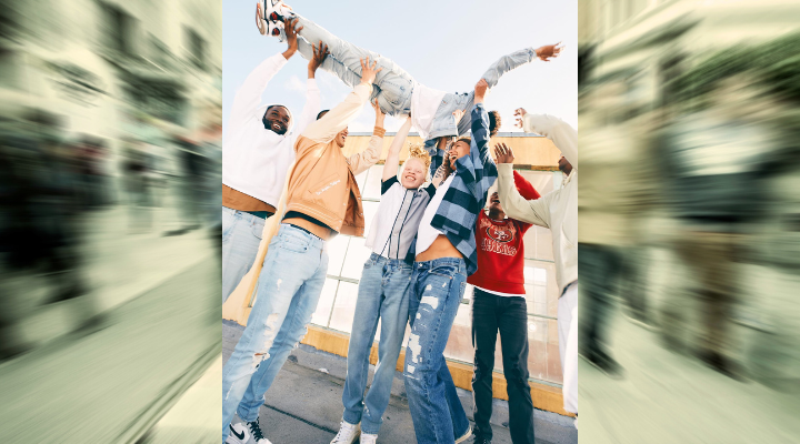 Teenagers wearing Hollister clothing