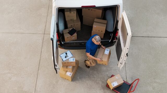 delivery man and truck