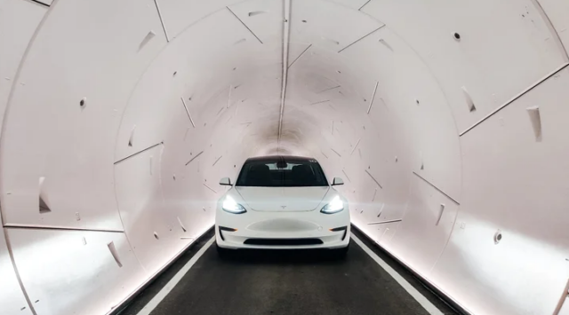 car in tunnel
