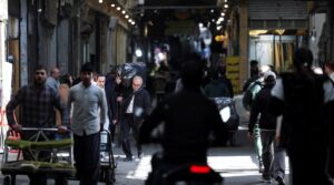 People visit the Grand Bazaar, ahead of the Iranian New Year